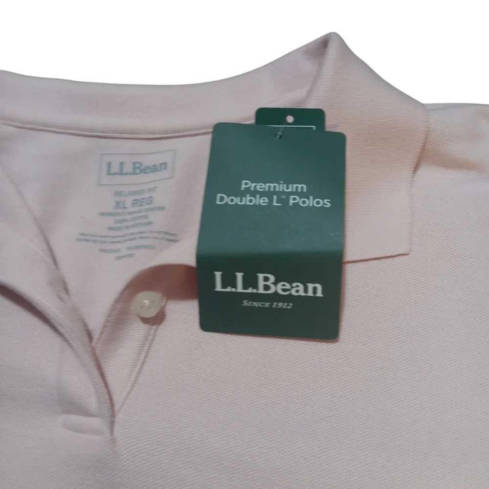 🩷L.L. BEAN WOMEN'S SIZE XL SHELL PINK SHORT SLEEVE POLO SHIRT. - Picture 5 of 7